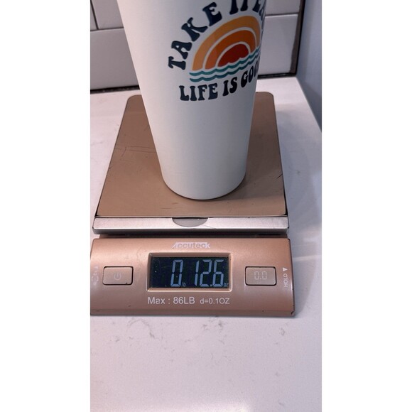 Life Is Good Take It Easy Insulated Tumbler 24 oz Travel Cup Drinkware Straw - Picture 13 of 13